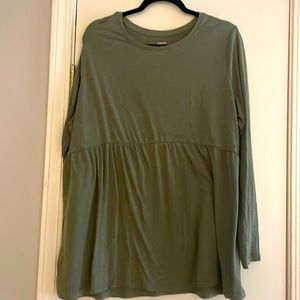 Olive green maternity shirt XL